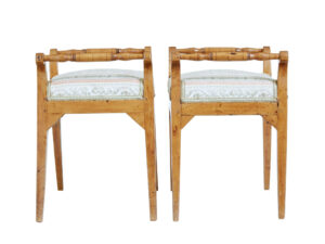 Pair of 19th Century Swedish Birch Stools — thumbnail 5