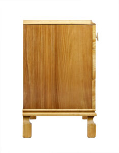 Mid 20th Century Scandinavian Elm Inlaid Chest of Drawers — thumbnail 7