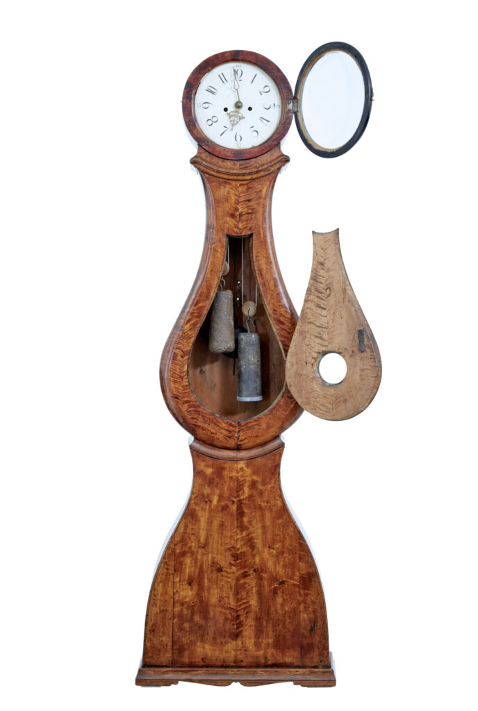 Swedish 19th Century Birch Mora Clock — image 8