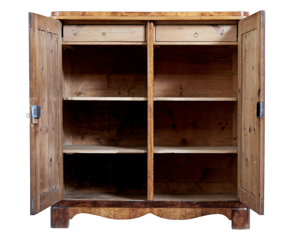 Mid 19th Century Swedish Birch Linen Cupboard — image 5