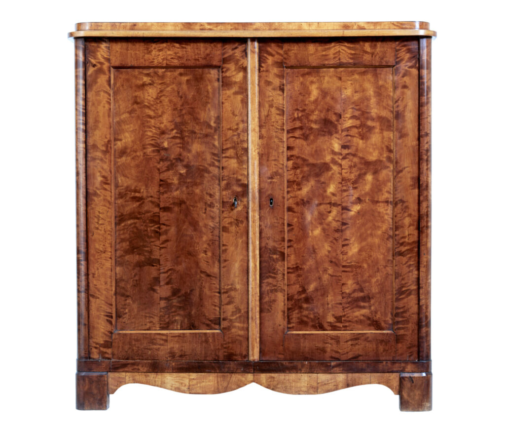 Mid 19th Century Swedish Birch Linen Cupboard — image 6