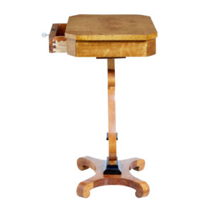 19th Century Birch and Burr Lyre Side Table — thumbnail 7