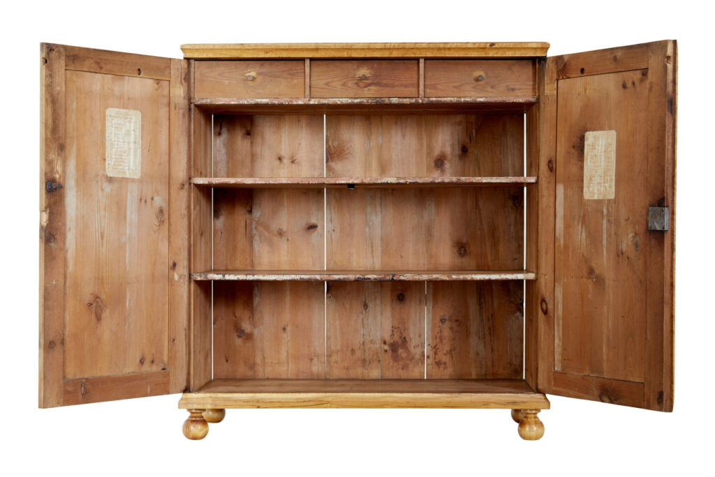 Mid 19th Century Swedish Birch Fitted Cupboard — image 12