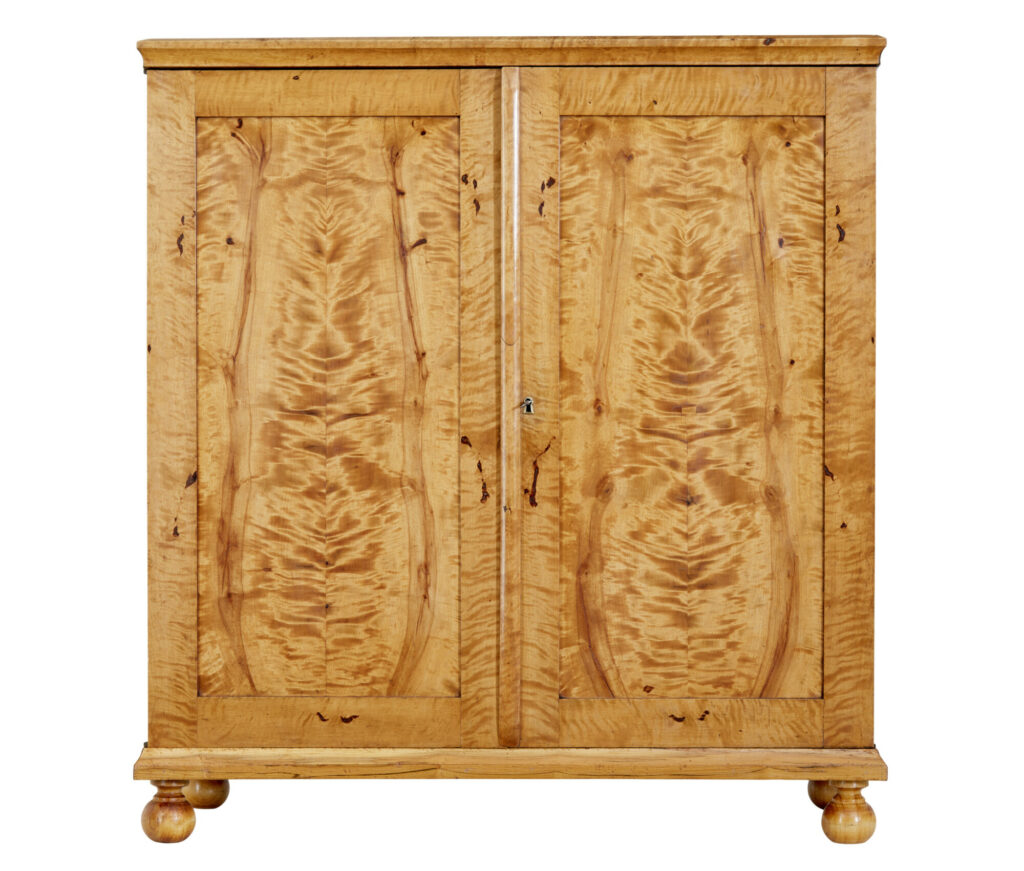 Mid 19th Century Swedish Birch Fitted Cupboard — image 13