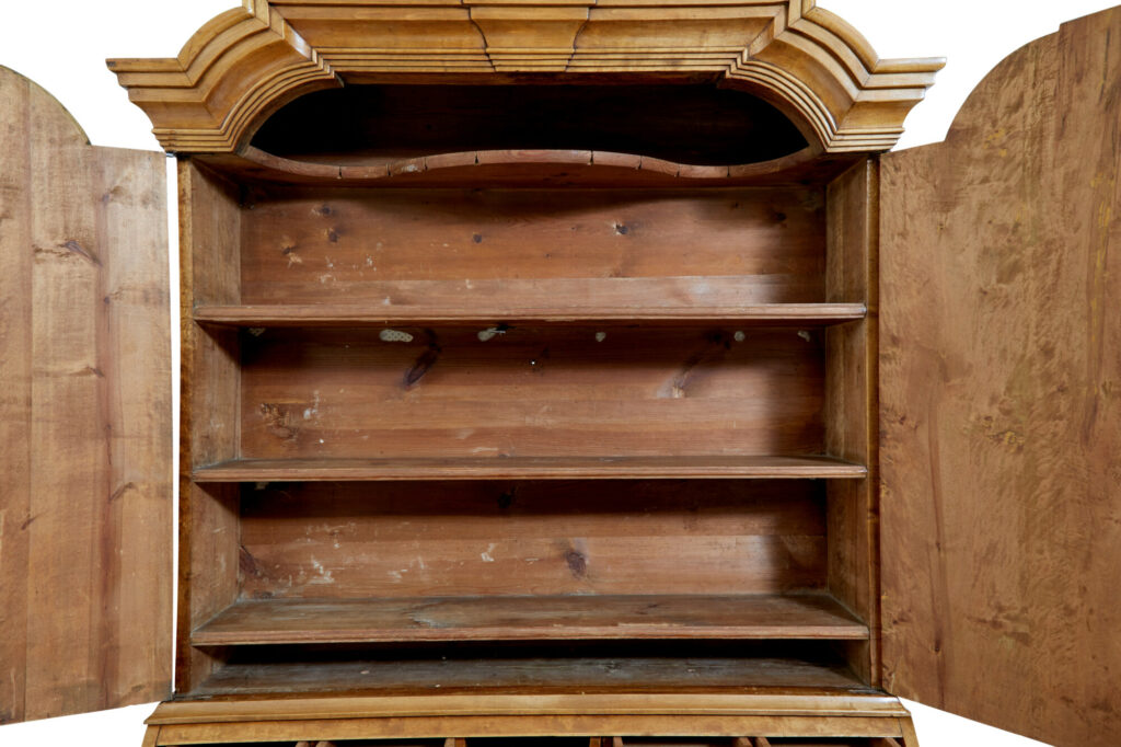 Swedish 19th Century Birch Inlaid Bureau Bookcase — image 4