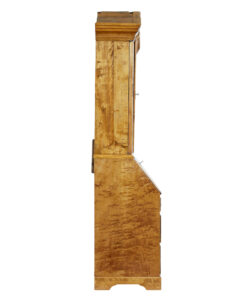 Swedish 19th Century Birch Inlaid Bureau Bookcase — thumbnail 7