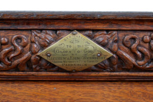 Early 20th Century Gothic Revival Carved Oak Alter Table — thumbnail 5