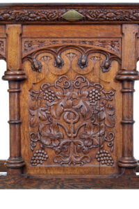 Early 20th Century Gothic Revival Carved Oak Alter Table — thumbnail 7