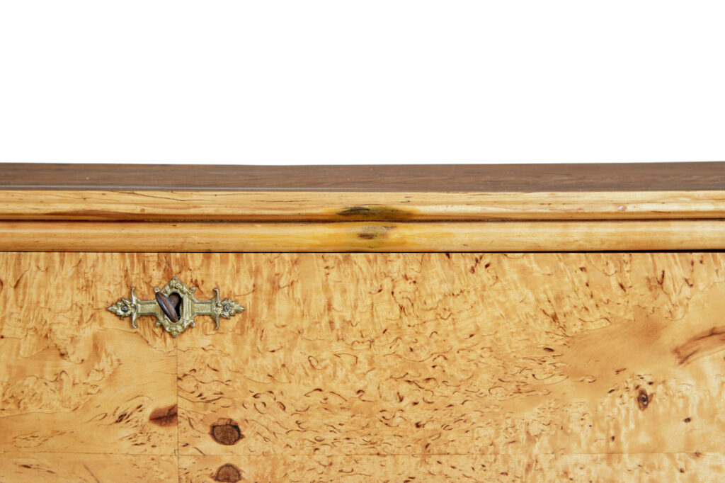 19th Century Swedish Birch Secretaire Chest of Drawers — image 11