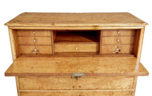 19th Century Swedish Birch Secretaire Chest of Drawers — thumbnail 10