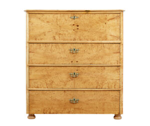 19th Century Swedish Birch Secretaire Chest of Drawers — thumbnail 6