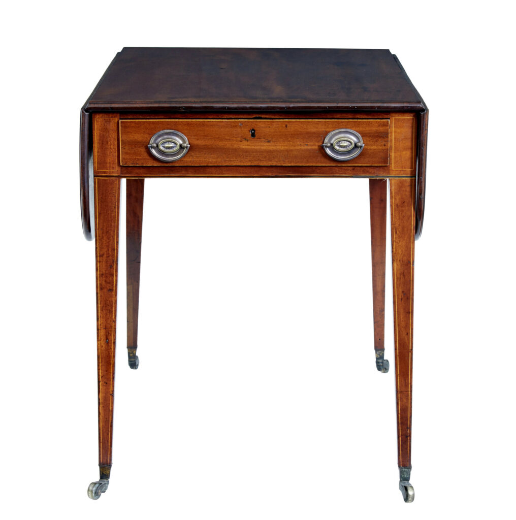 19th Century Mahogany Drop Leaf Pembroke Table — image 4
