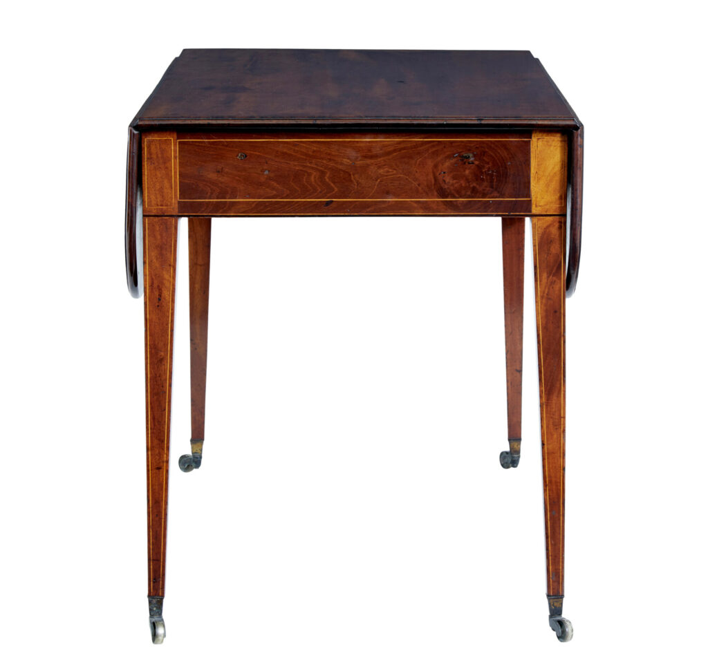 19th Century Mahogany Drop Leaf Pembroke Table — image 5