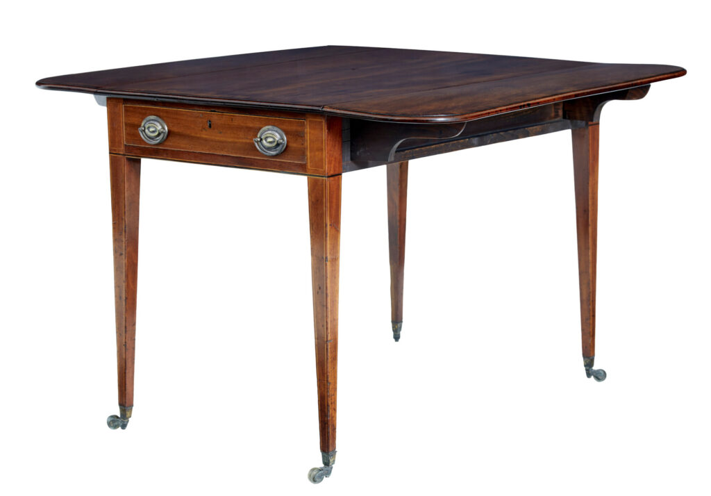 19th Century Mahogany Drop Leaf Pembroke Table — image 8