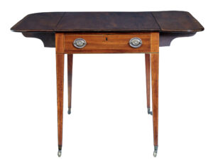19th Century Mahogany Drop Leaf Pembroke Table — thumbnail 7