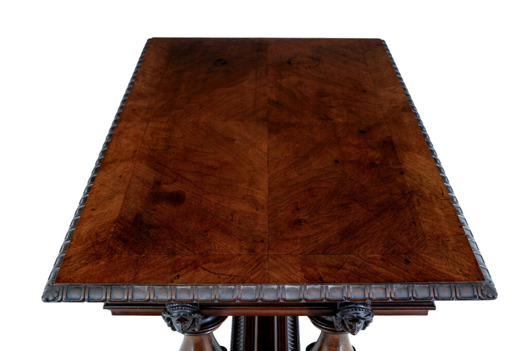 19th Century Italian Carved Walnut Center Table — image 3