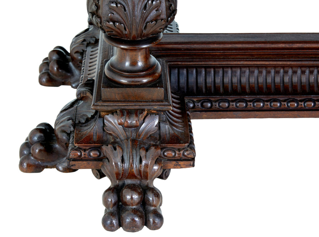 19th Century Italian Carved Walnut Center Table — image 5
