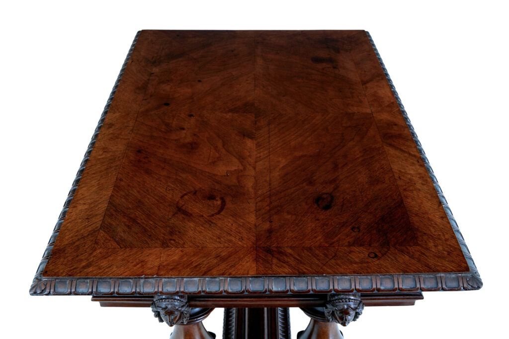 19th Century Italian Carved Walnut Center Table — image 4
