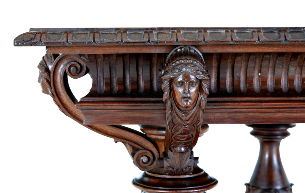 19th Century Italian Carved Walnut Center Table — image 6