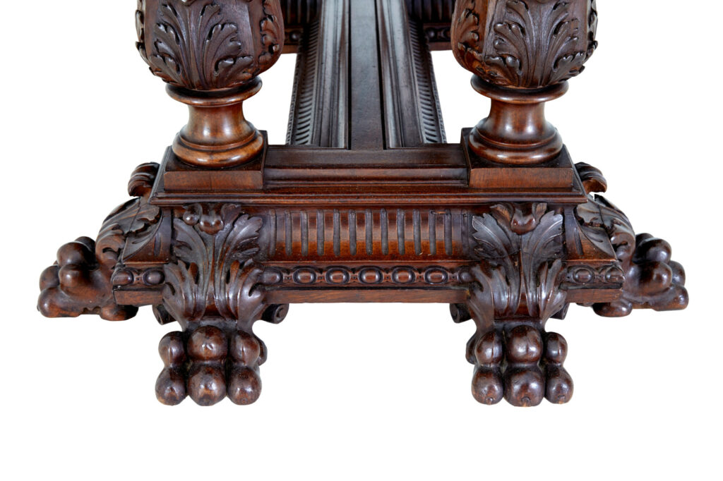 19th Century Italian Carved Walnut Center Table — image 7