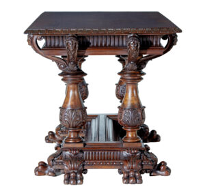 19th Century Italian Carved Walnut Center Table — thumbnail 10
