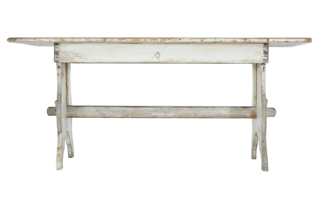 19th Century Scandinavian Painted Pine Dining Table — image 6