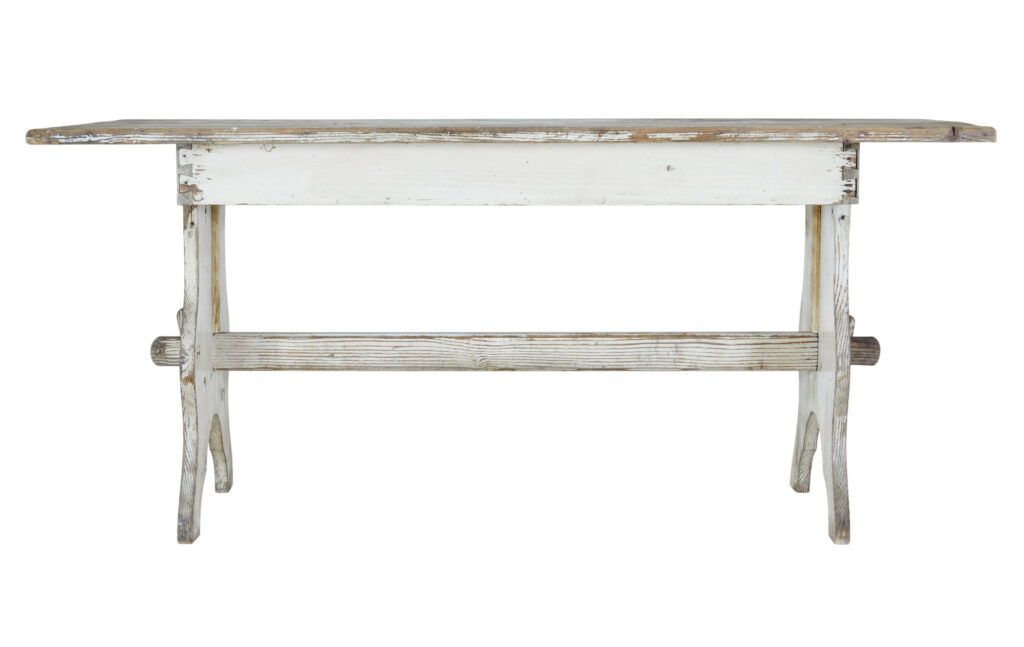 19th Century Scandinavian Painted Pine Dining Table — image 9