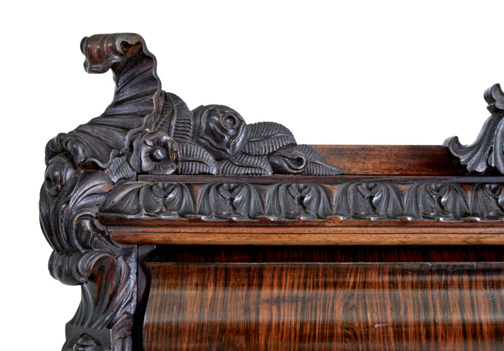 19th Century Italian Carved Palisander Escritoire — image 11