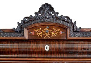 19th Century Italian Carved Palisander Escritoire — thumbnail 12