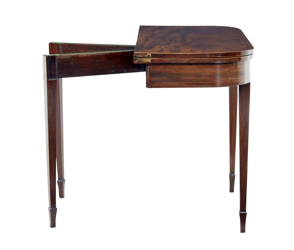 Early 19th Century Georgian Mahogany Tea Games Table — image 5