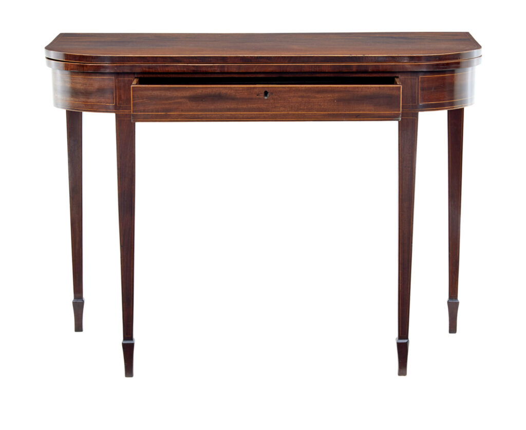 Early 19th Century Georgian Mahogany Tea Games Table — image 8