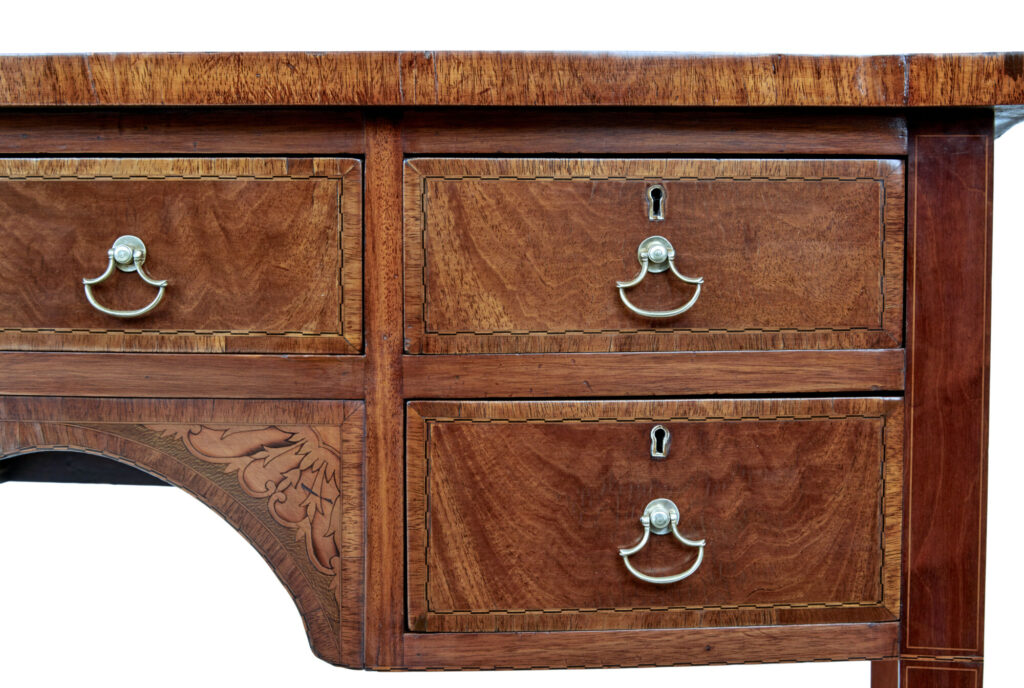 19th Century Walnut and Mahogany Bowfront Sideboard — image 2