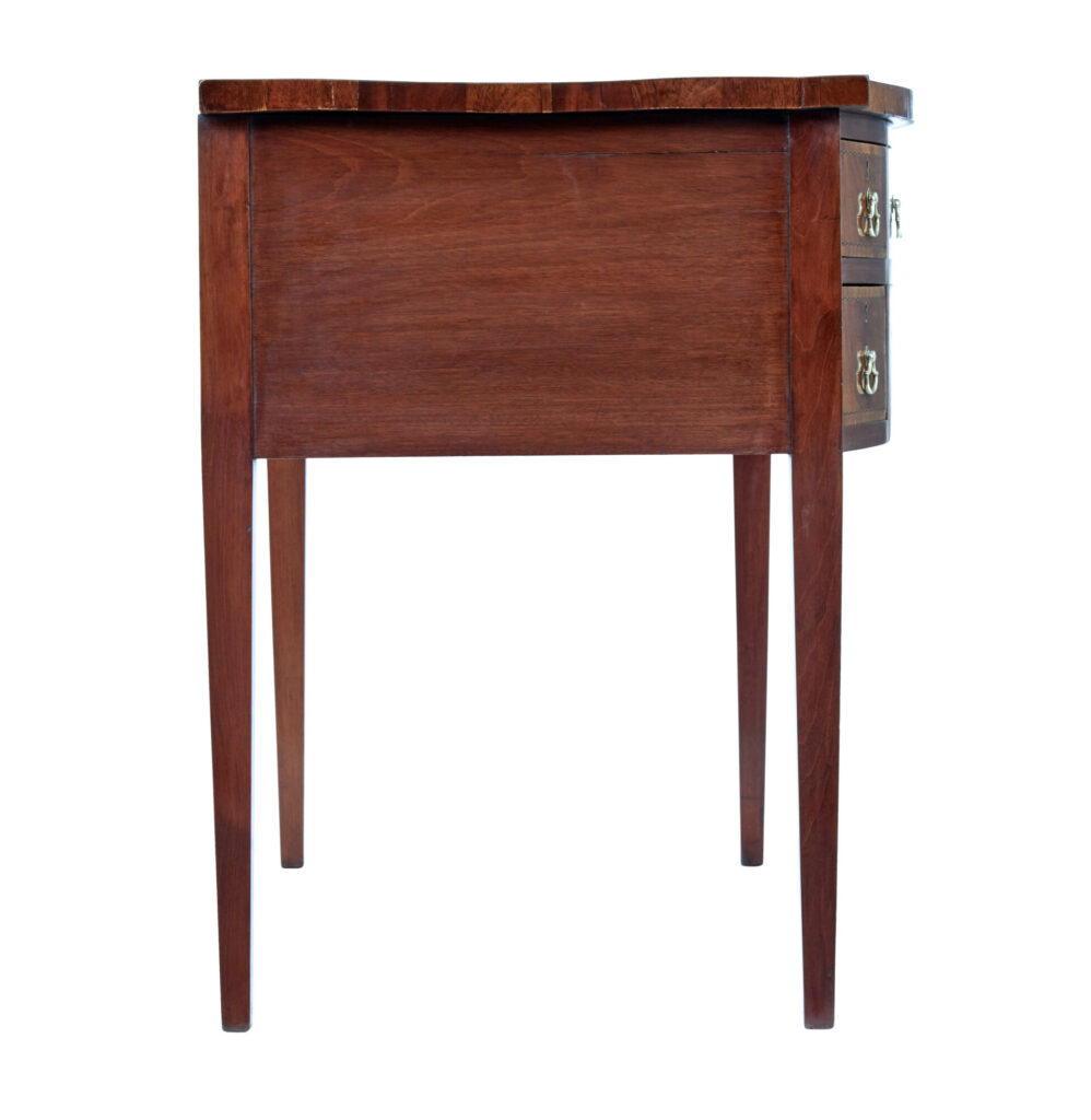 19th Century Walnut and Mahogany Bowfront Sideboard — image 5