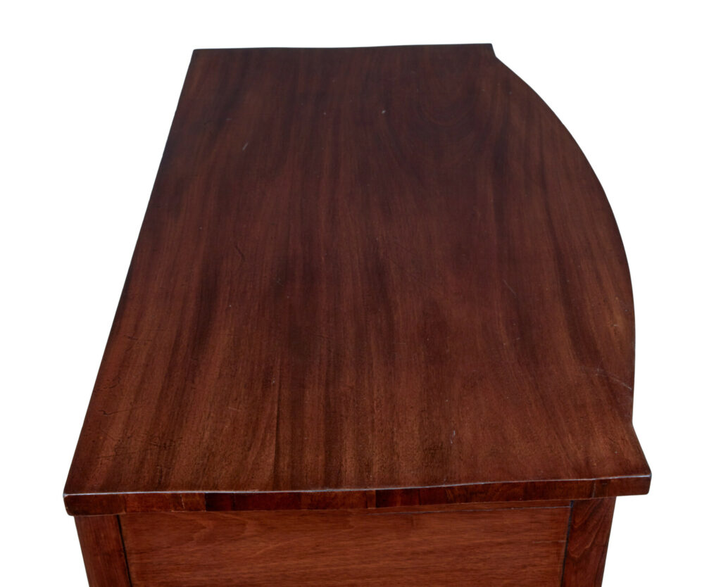19th Century Walnut and Mahogany Bowfront Sideboard — image 4
