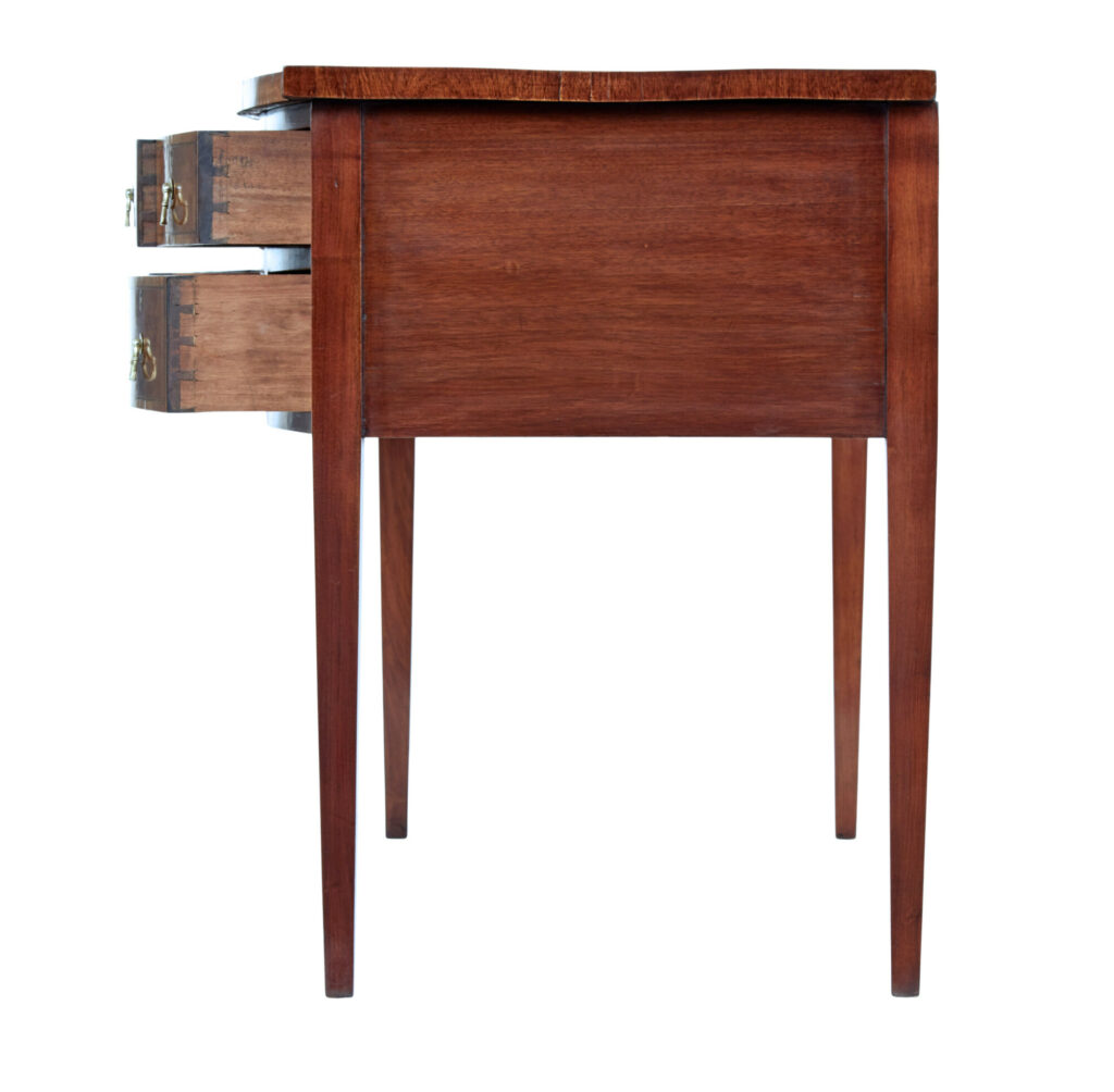 19th Century Walnut and Mahogany Bowfront Sideboard — image 7