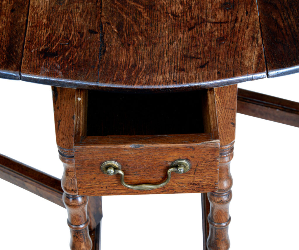 Small 18th Century Georgian Oak Gate Leg Table — image 2