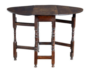 Small 18th Century Georgian Oak Gate Leg Table — thumbnail 4