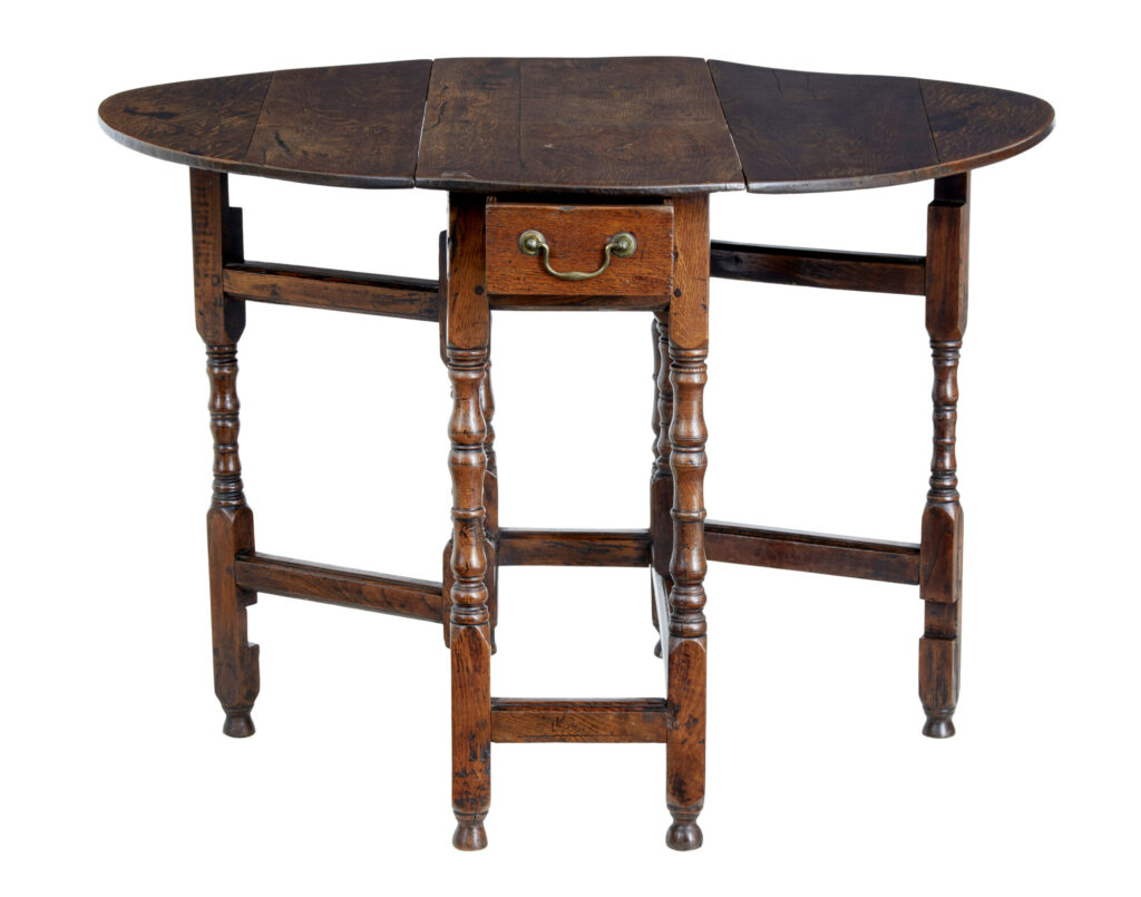 Small 18th Century Georgian Oak Gate Leg Table — image 6