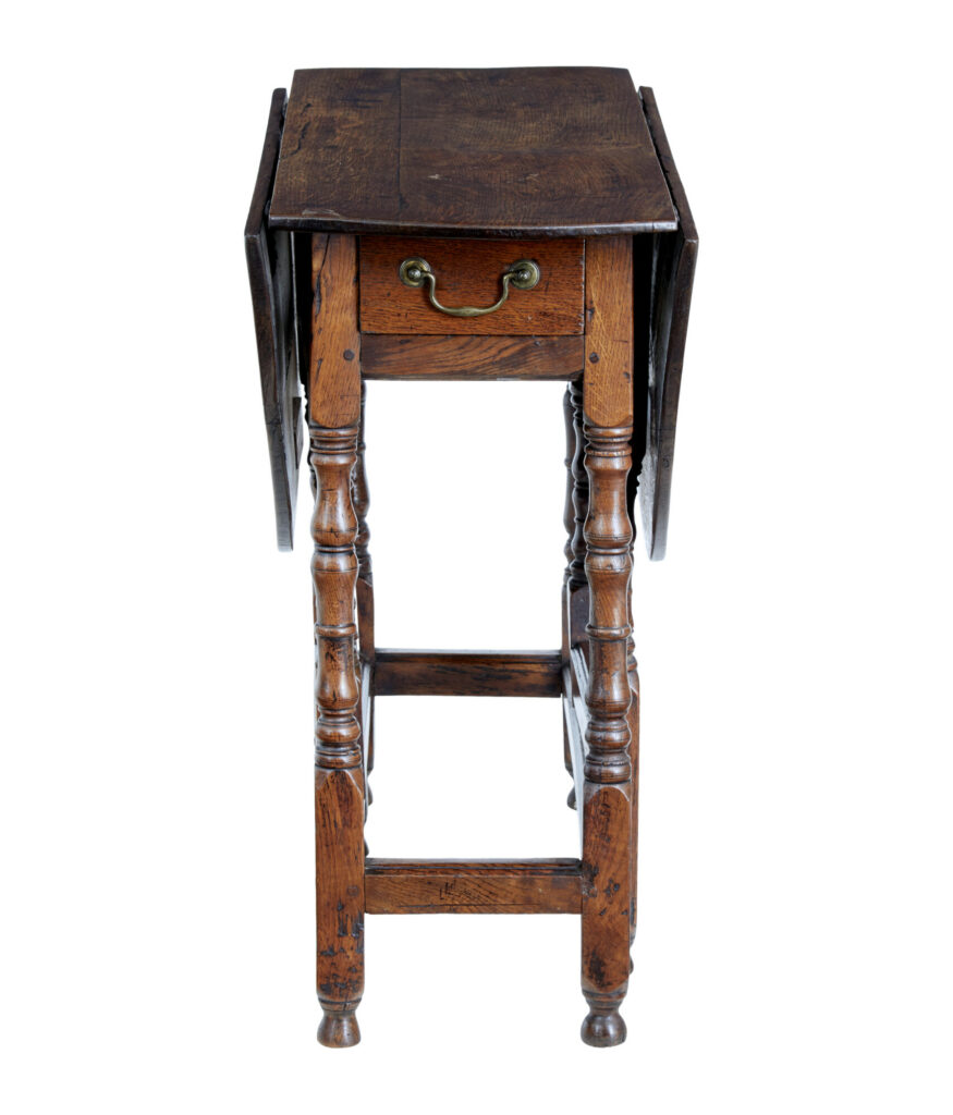 Small 18th Century Georgian Oak Gate Leg Table — image 7