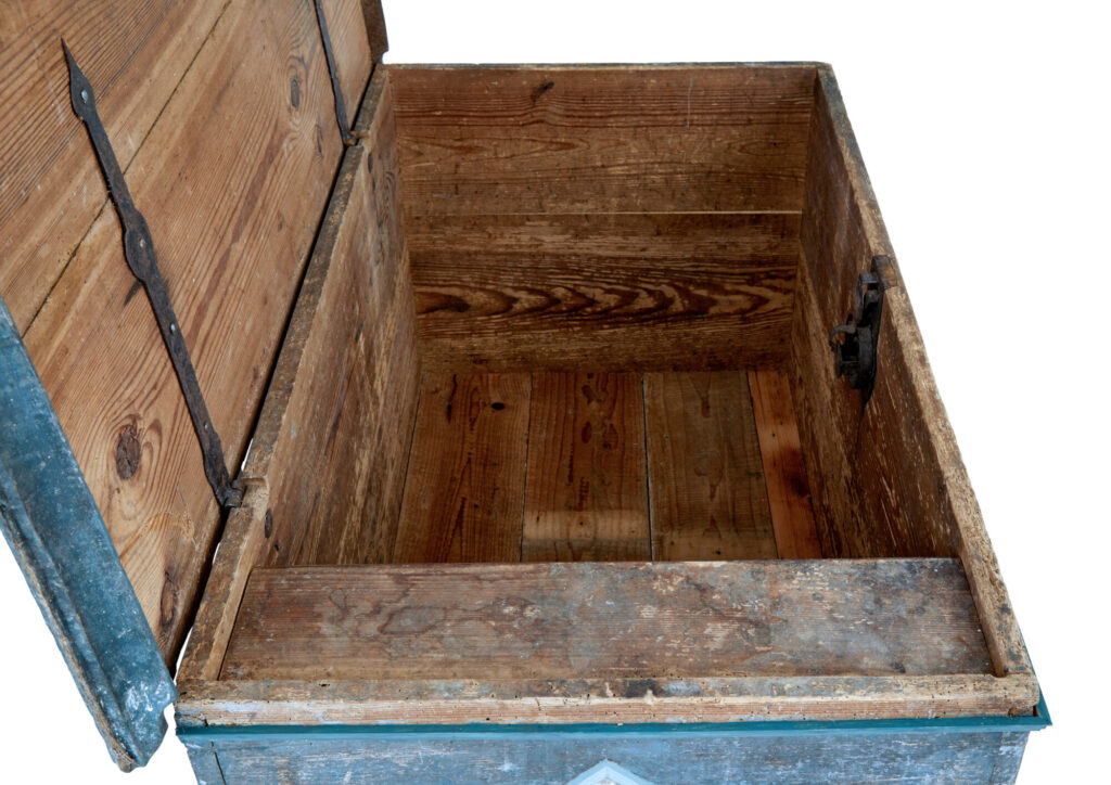 Mid 19th Century Painted Pine Blanket Chest — image 3