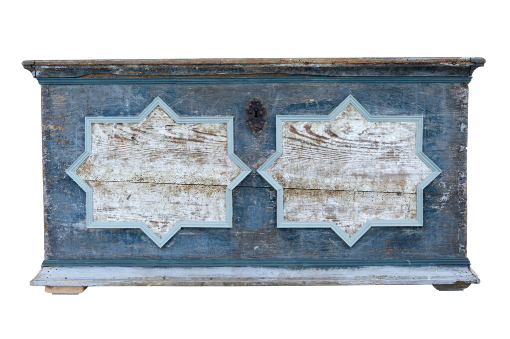Mid 19th Century Painted Pine Blanket Chest — image 8