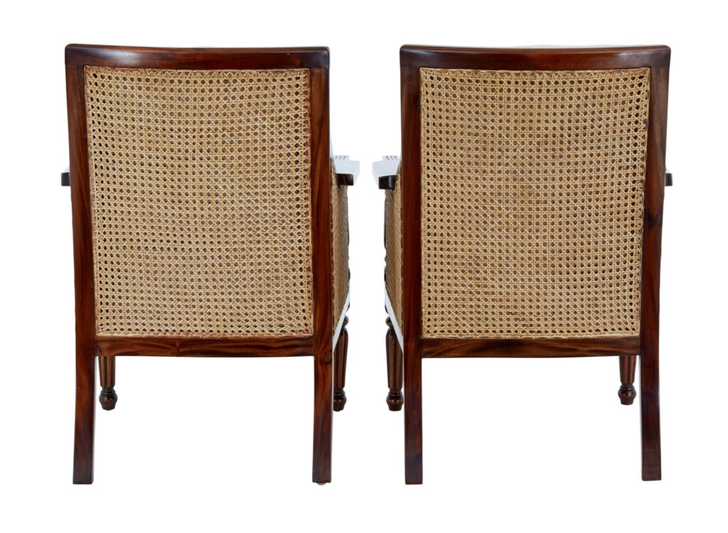 Pair of Bergere Cane Work Lounge Chairs — image 3