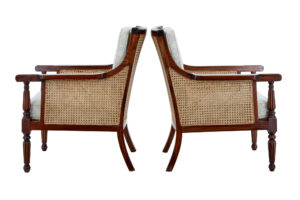 Pair of Bergere Cane Work Lounge Chairs — thumbnail 4