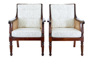 Pair of Bergere Cane Work Lounge Chairs — thumbnail 5