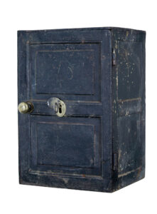 Early 19th Century Cast Iron Safe in Original Paint — thumbnail 1