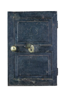 Early 19th Century Cast Iron Safe in Original Paint — thumbnail 5