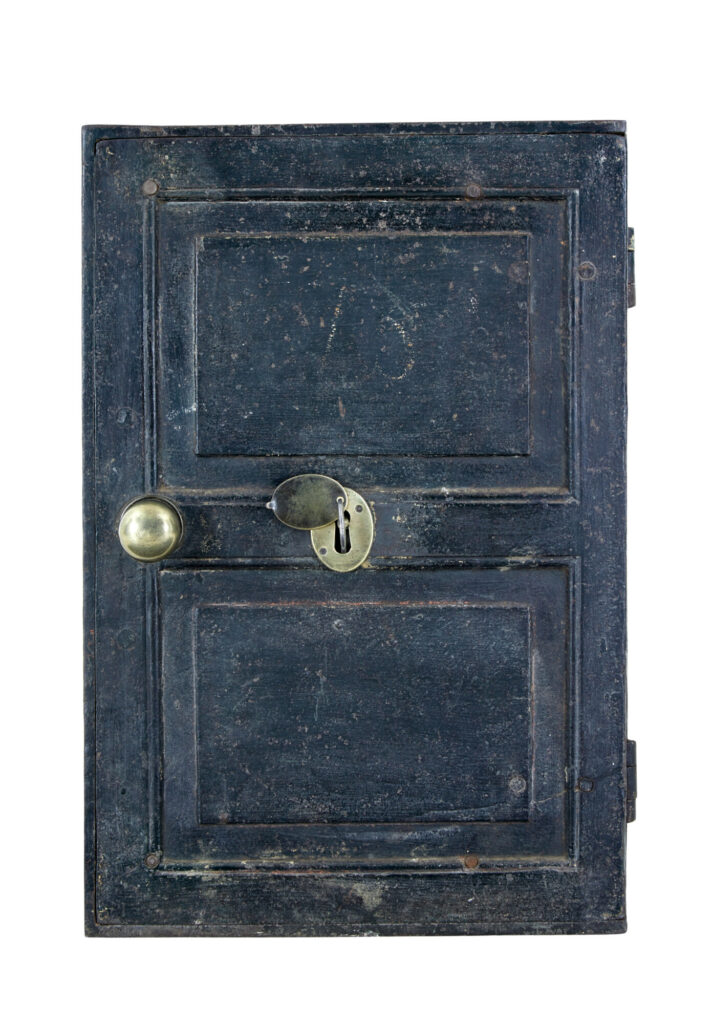 Early 19th Century Cast Iron Safe in Original Paint — image 5