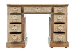 19th Century Green Man Carved Oak Desk — thumbnail 8
