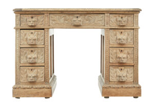 19th Century Green Man Carved Oak Desk — thumbnail 9