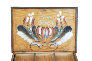 Traditional Mid 20th Century Hand Painted Work Table — thumbnail 2